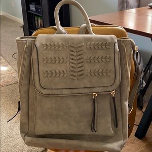 Target Backpack in Grey, braided details